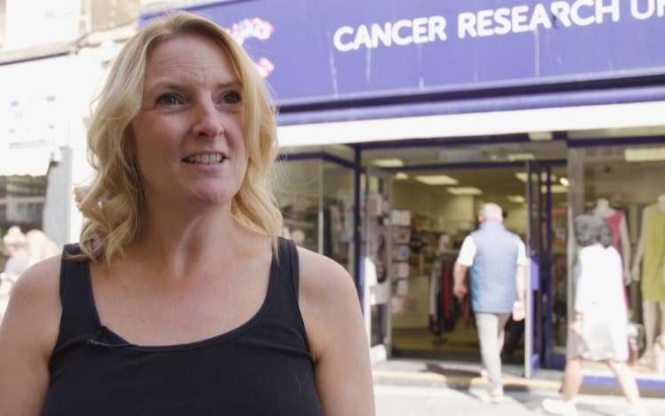 Cancer survivor and Cancer Research UK voluenteer, Tina Ansell, is challenged to get a Ladies day outfit for just £40.00