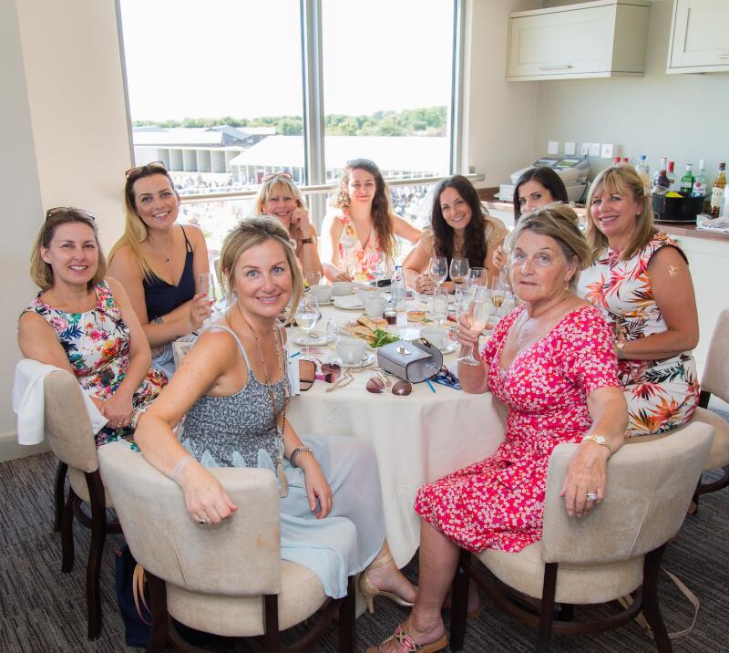 A group of ladies enjoying hospitality at Bath Races