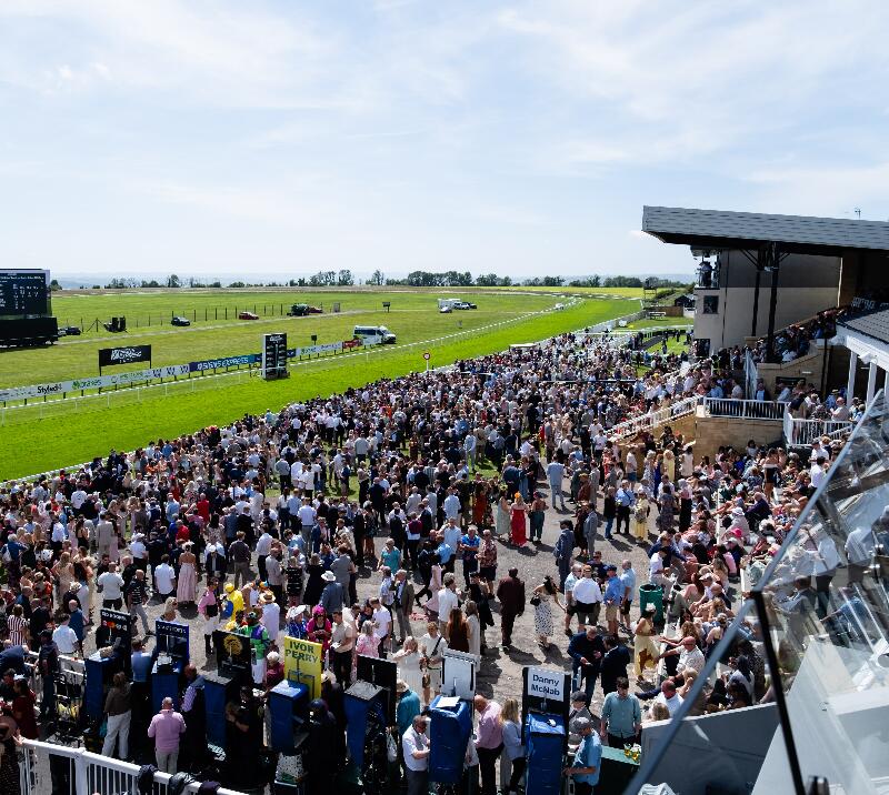 Crowd at the racecourse.