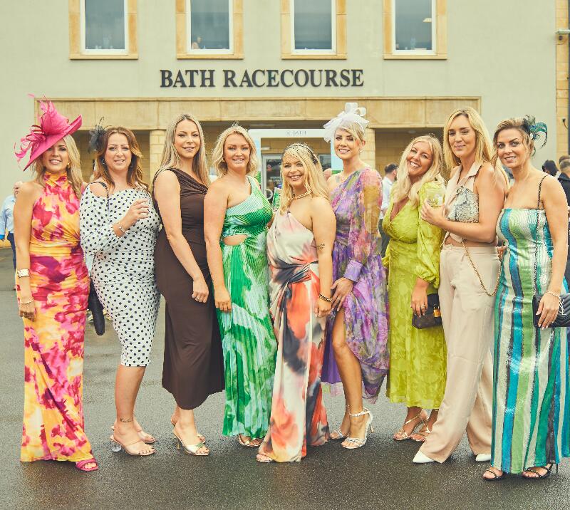Ladies lined up outside bath racecourse