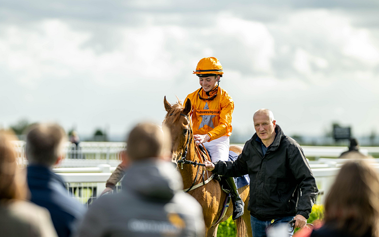 James Glennon riding Nordic Glory to his first ever career win